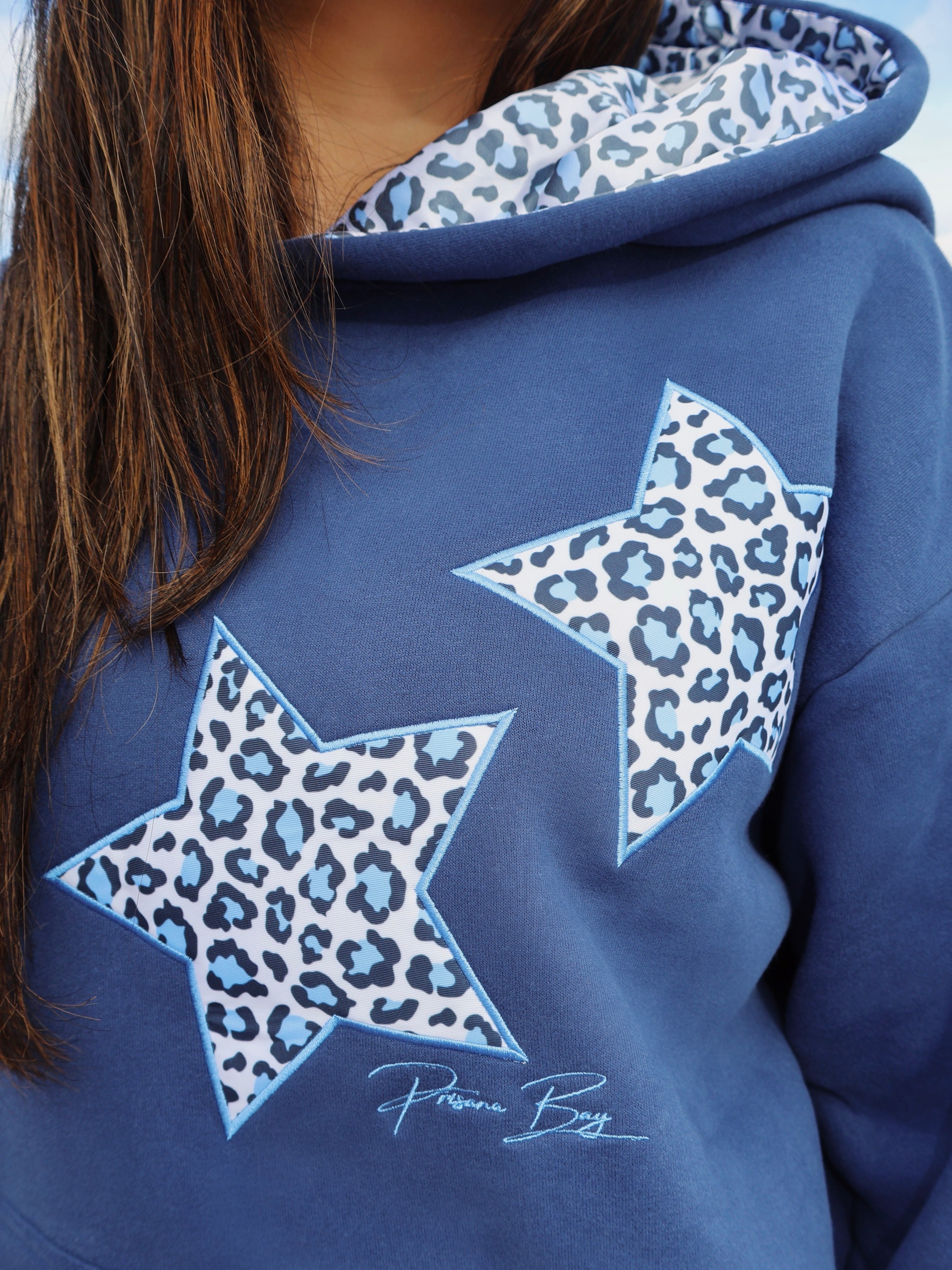 Leopard Hoodie in Navy (Pre-Order)