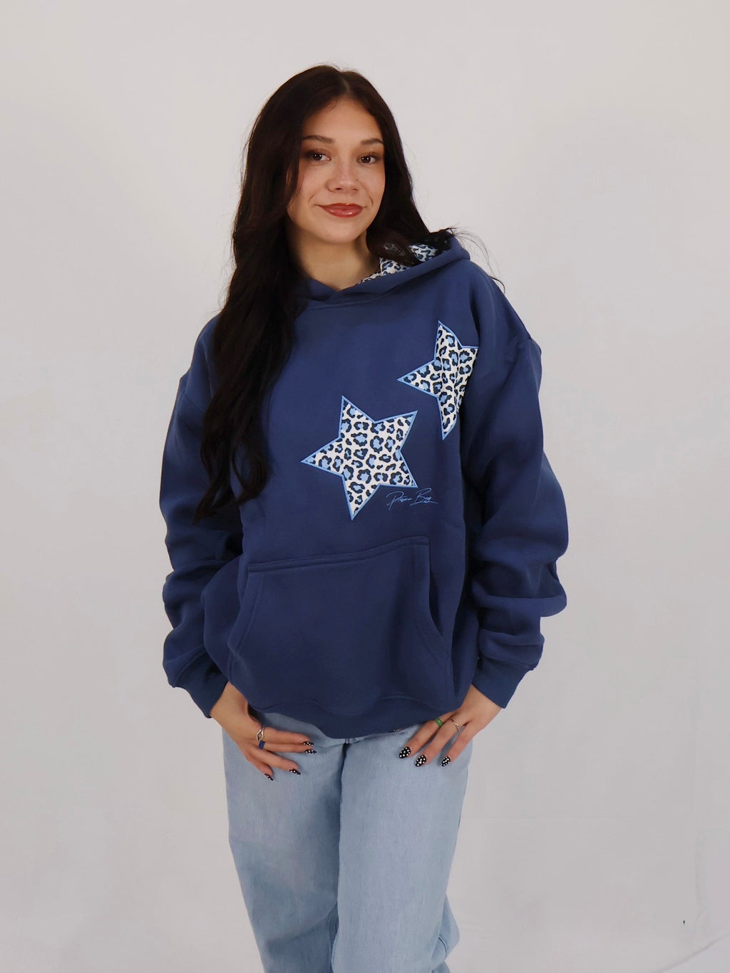 Leopard Hoodie in Navy (Pre-Order)